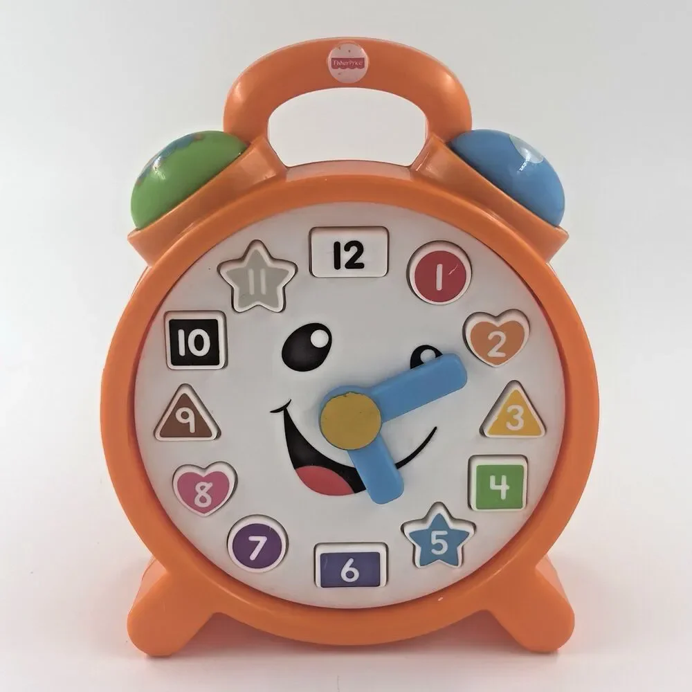 Fisher Price Laugh and Learn Orange Counting Clock Shapes Colors Toddler Toy